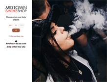 Tablet Screenshot of midtownsmokeshop.com